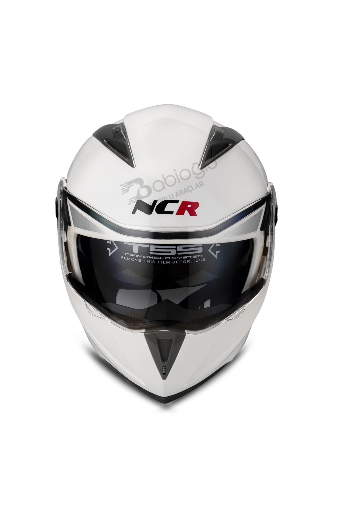 NCR Çene Açılır Kask / Vizörlü / ECE Belgeli / Parlak Beyaz
