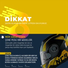 NCR Çene Açılır Motosiklet Kaskı - Stark Mat Siyah Mavi | Stark Navi
