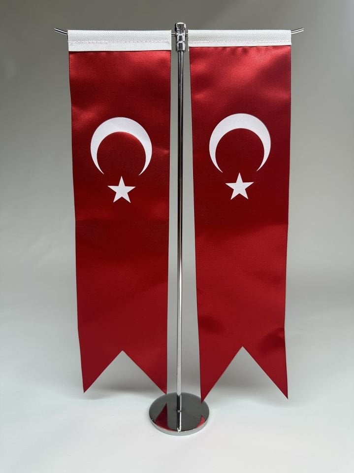 Kırlangıç Türk Saten Masa Bayrağı