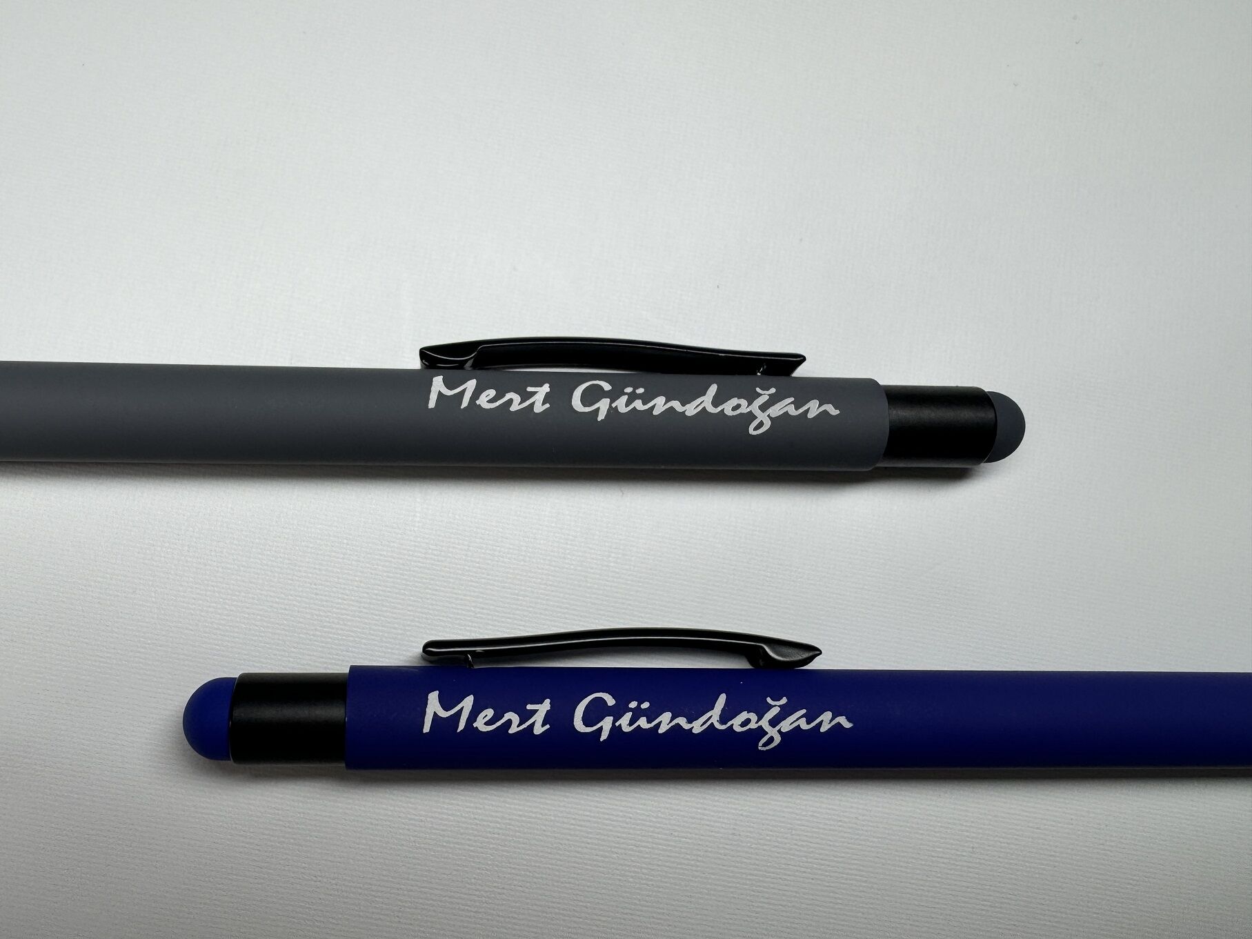 Kişiye Özel Metal Tükenmez Touchpen Kalemrubber Gövde Kalem