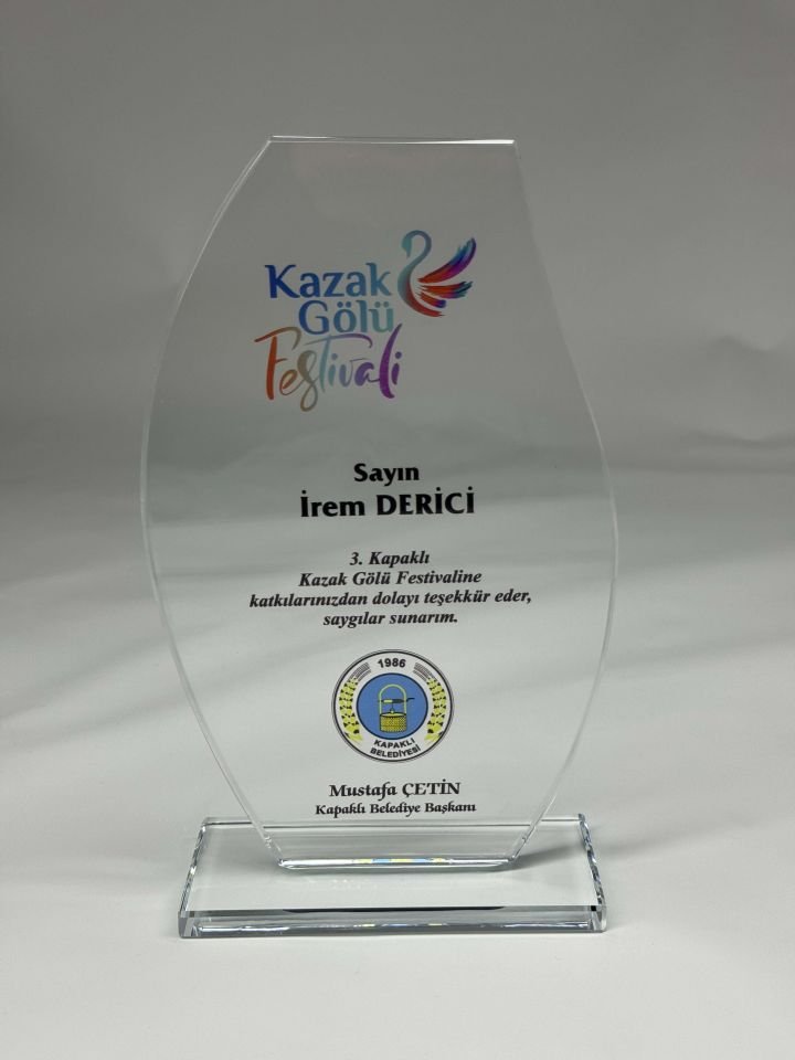 Cam Kristal Plaket Renkli Baskılı GK09