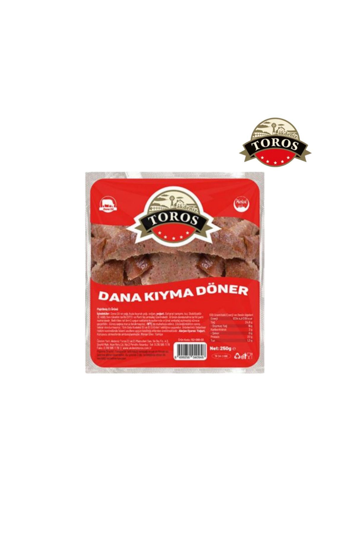 AKDENİZ TOROS PİŞMİŞ KIYMA DÖNER (250GR)