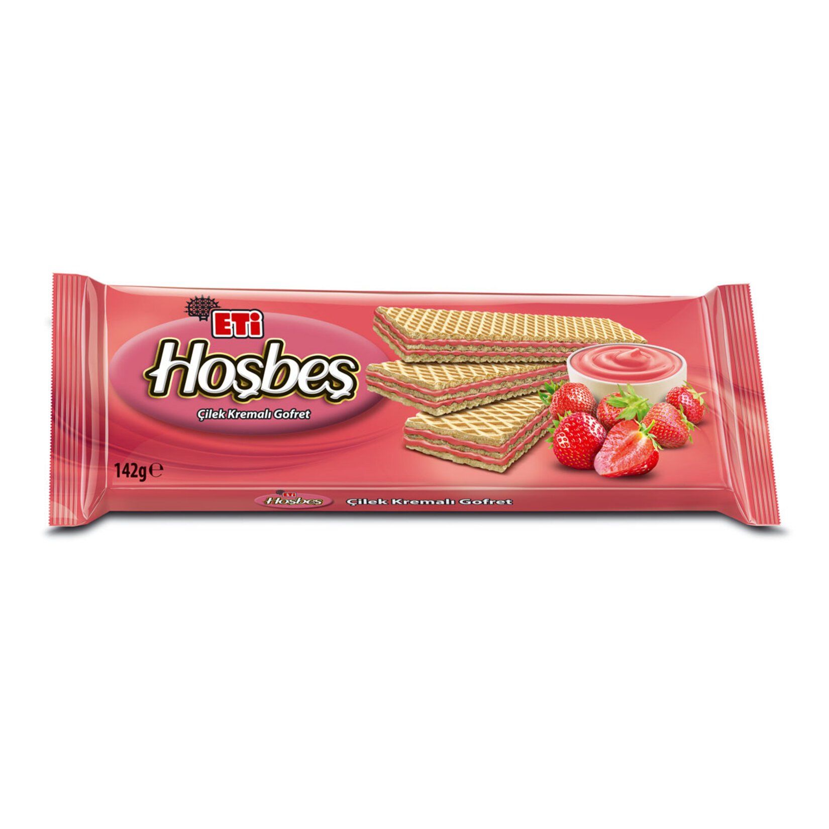 ETİ HOŞBEŞ ÇİLEK KREMALI GOFRET 142GR