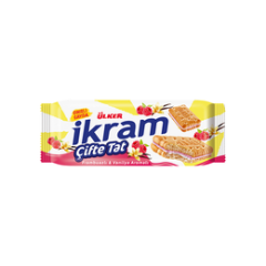 ÜLKER İKRAM ÇİFT FRAMBUAZ VANİLYA 87GR