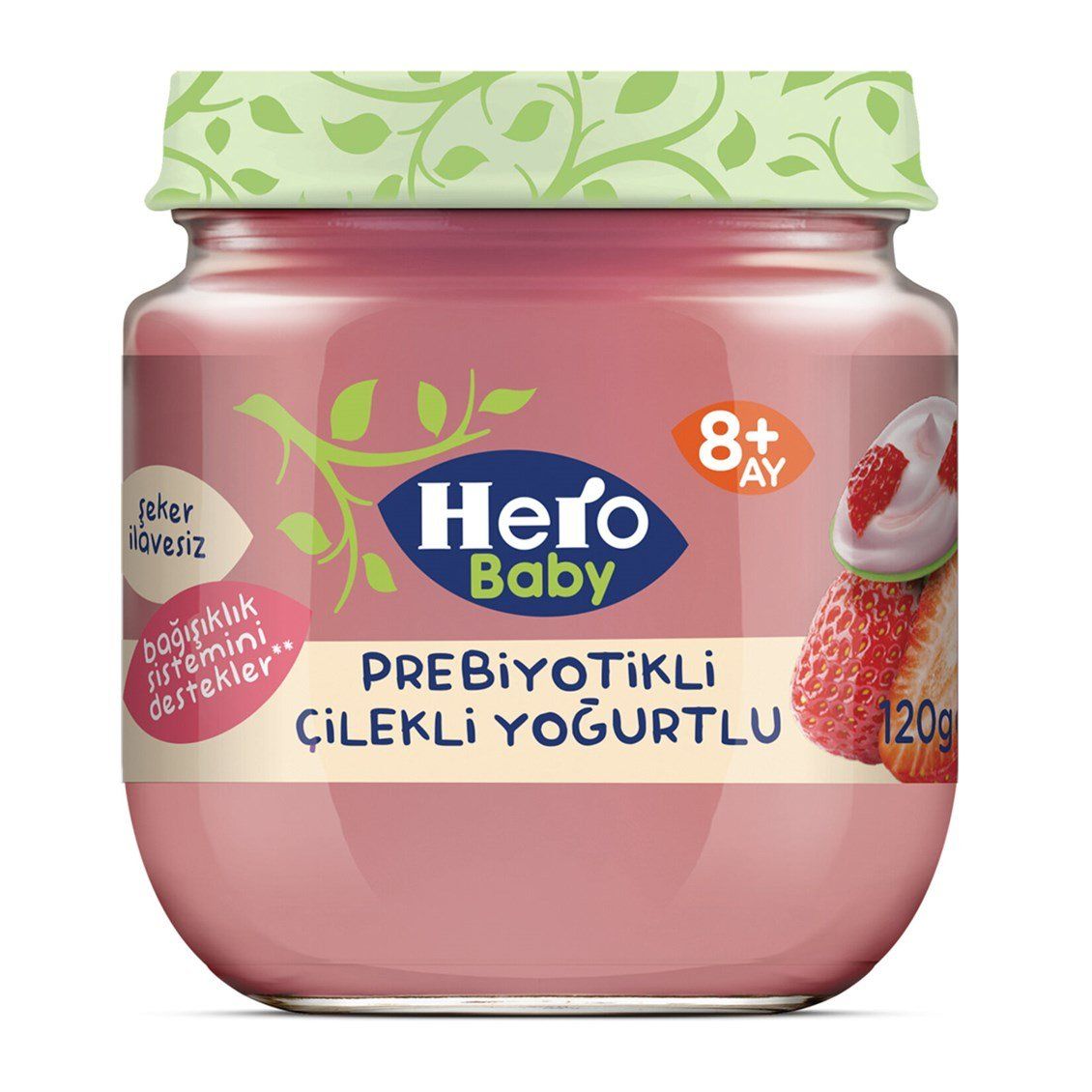HERO BABY PREBİYOTİKLİ ÇİLEKLİ YOĞURTLU 120GR