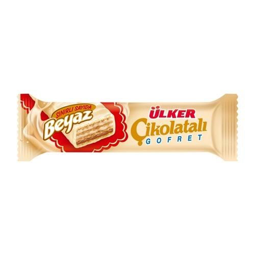 ÜLKER ÇİKOLATALI GOFRET BEYAZ ÇİKOLATA (35GR)