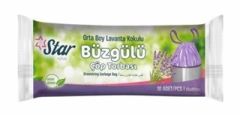 BÜZGÜLÜ ÇÖP POŞ.ORTA BOY LAVANTA KOKULU