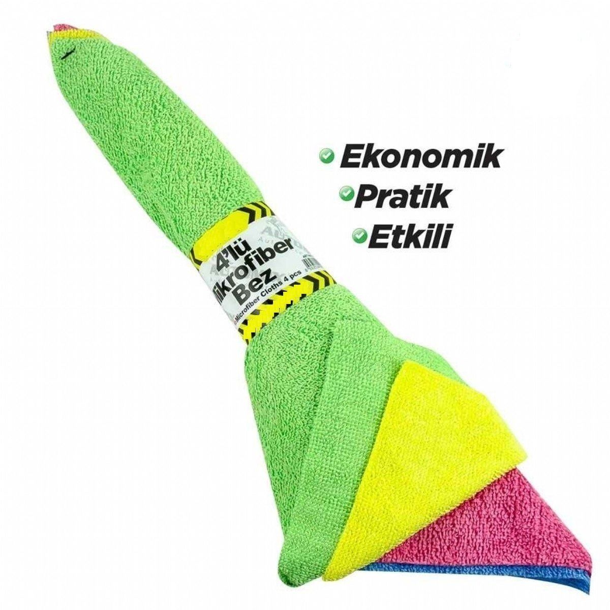 MİKROFİBER TEMİZLİK BEZİ 4 LÜ
