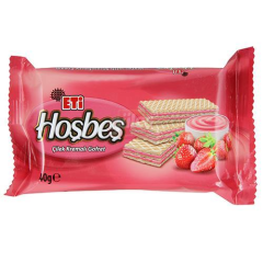 ETİ HOŞBEŞ ÇİLEK KREMALI GOFRET (40GR)