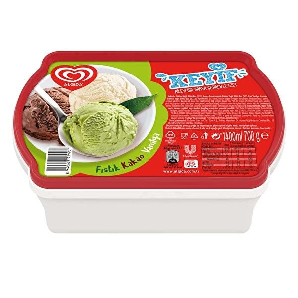 ALGİDA KEYİF FISTIK VANİLYE KAKAO 1400ML
