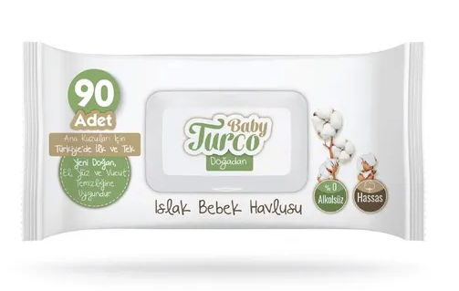 BABY TURCO YENİDOĞAN ISLAK MENDİL 90LI