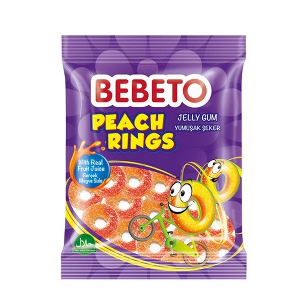 BEBETO PEACH RINGS (80GR)