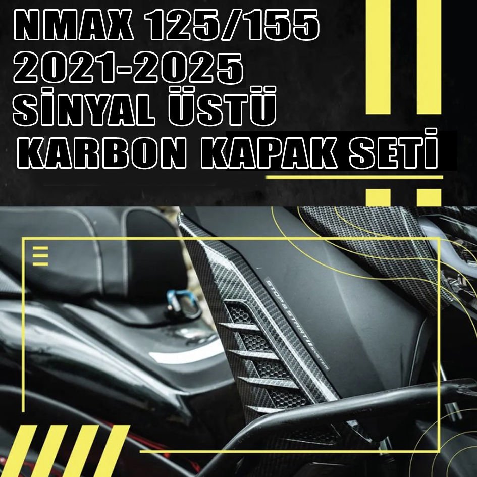 Yamaha Nmax 125/155 2021-2024 Sinyal Üstü Karbon Kapak Seti