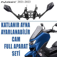 Yamaha Nmax 125/155 2021-2024 Katlanır R25 Karbon Ayna Bar Seti