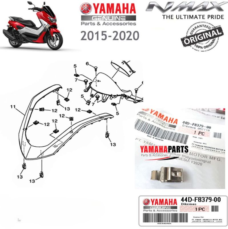 Nmax 125/155 2015-2020 Orijinal Far Bağlantı Klipsi