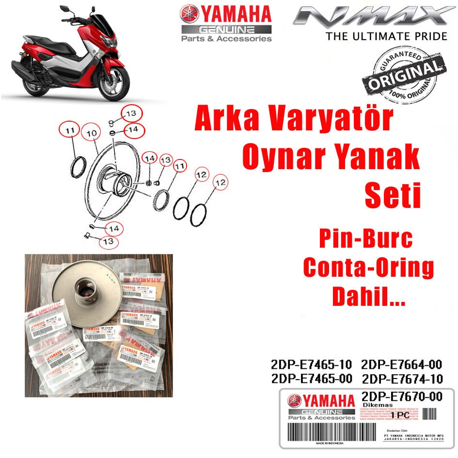 Nmax 125/155 2015-2020 Orijinal Arka Varyatör Oynar Yanak Seti