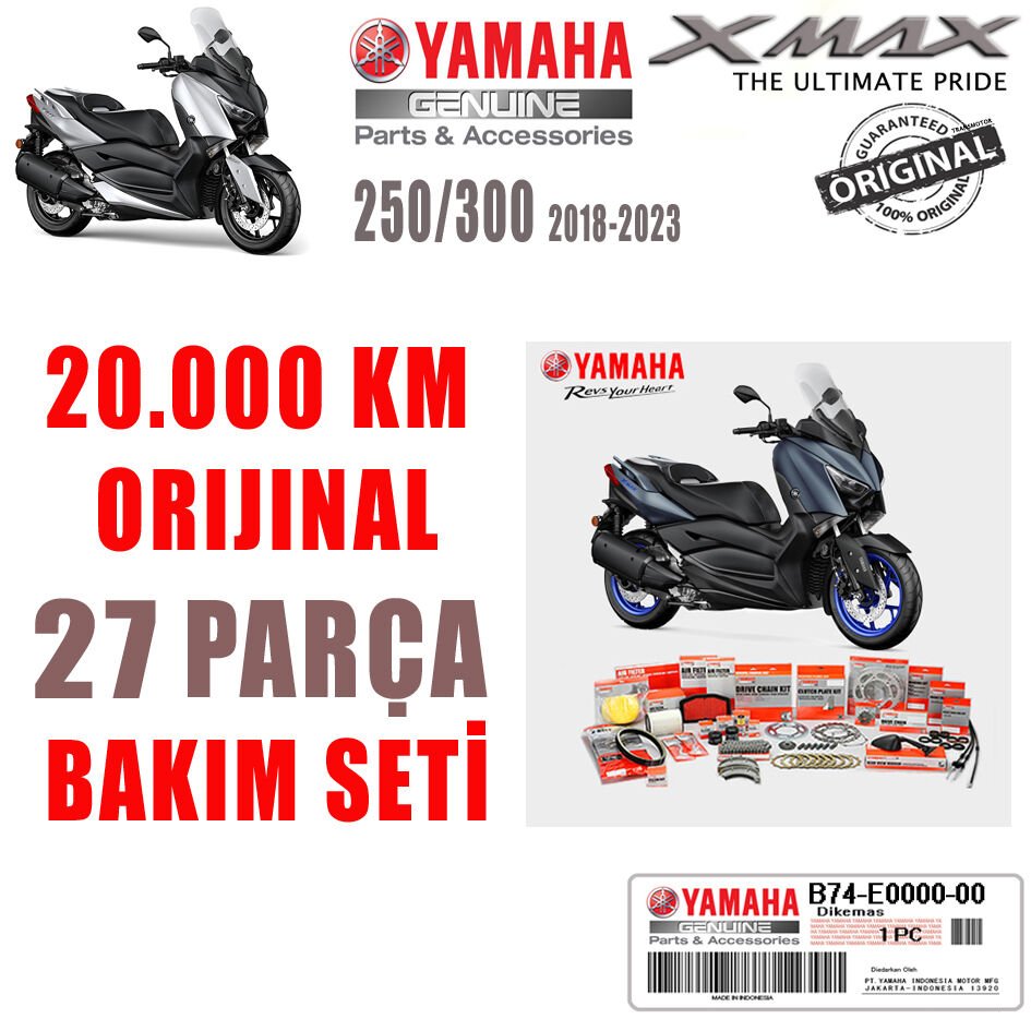 Xmax 250/300 2018-2022 Orijinal 20000 Km Full Bakım Kiti
