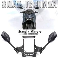 Xmax Techmax 250/300 2023-2024 Katlanır Ayna-Telefon Tutucu Bar Seti Ayna Kapatıcı Vida Hediyeli