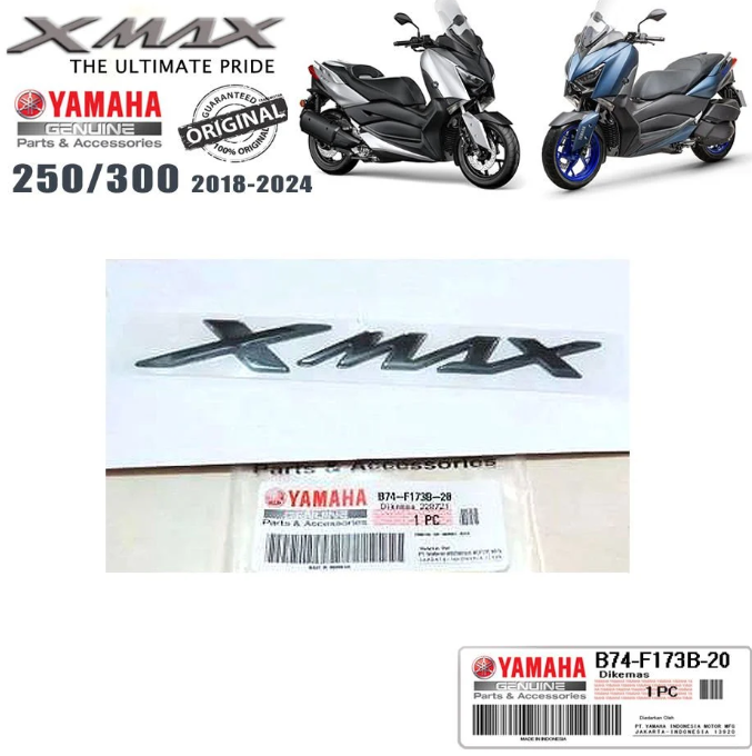Orijinal XMAX 125/250/300/400 2018-2024 Amblem Logo Koyu Füme