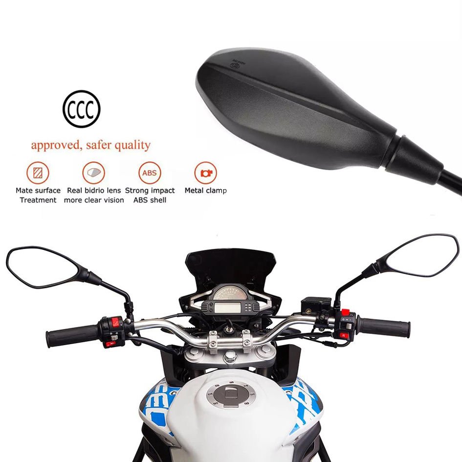 Universal Bmw Suzuki Kawasaki Honda Uyumlu Ayna Seti Siyah
