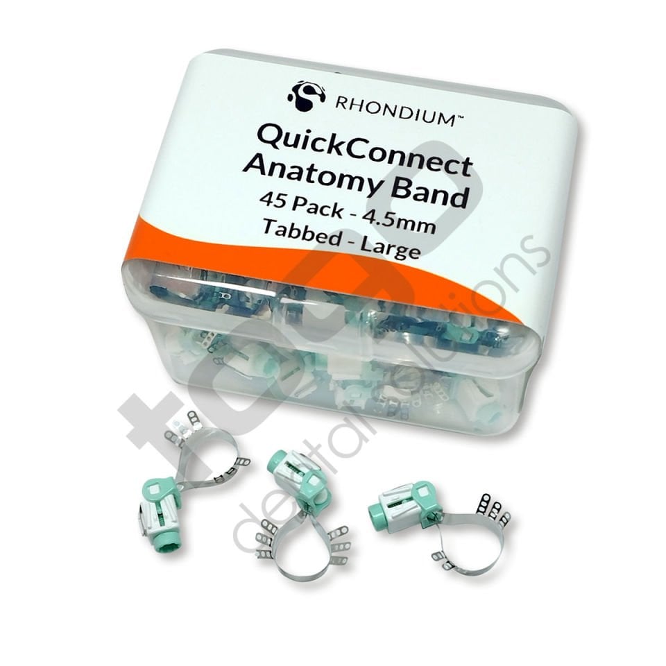Rhondium QuickConnect Anatomy Band Refill _ Molar_Tabbed(Kulaklıklı) _ Large_45 Adet