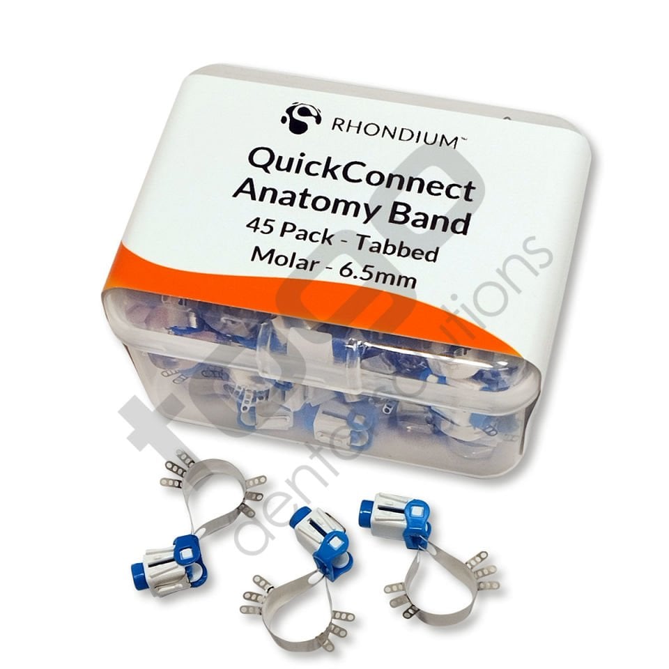Rhondium QuickConnect Anatomy Band Refill _ Molar_Tabbed(Kulaklıklı) _ Large_45 Adet
