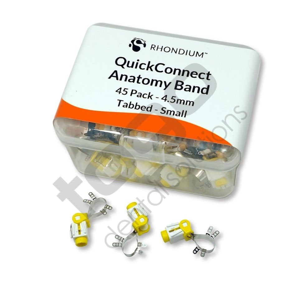 Rhondium QuickConnect Anatomy Band Refill _ Premolar_Tabbed(Kulaklıklı) _ Small_45 Adet