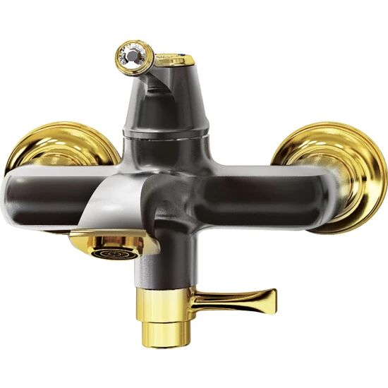 Creavit EG2500-S Elegant Banyo Armatürü SiyahAltın El Duşu dahil