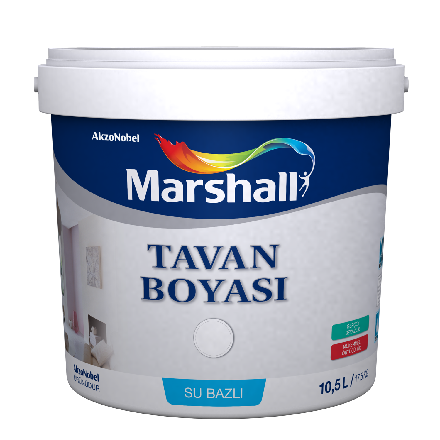 Marshall Beyaz Tavan Boyası 17,5KG Mağaza teslim gecerli fiyat