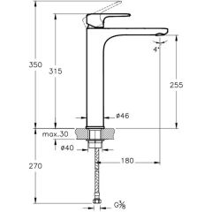 Artema Root Round A4270723 Çanak Lavabo Bataryası, Altın