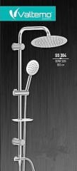 VALTEMO PRİMO YUVARLAK INOX DUŞ SETİ KROM VS-5226