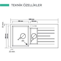 REALSTONE GRANİT EVİYE P005 TROYA 100