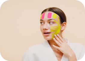 Yüz Kırışıklığında Face Kinesiotape Bantlama