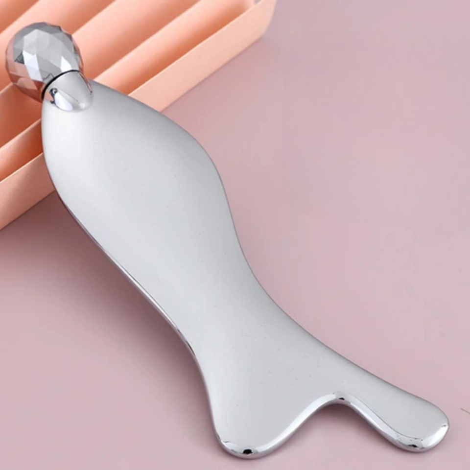 Metal Yüz Masaj Aleti Face Guasha 3D Roller Graston Aparatı