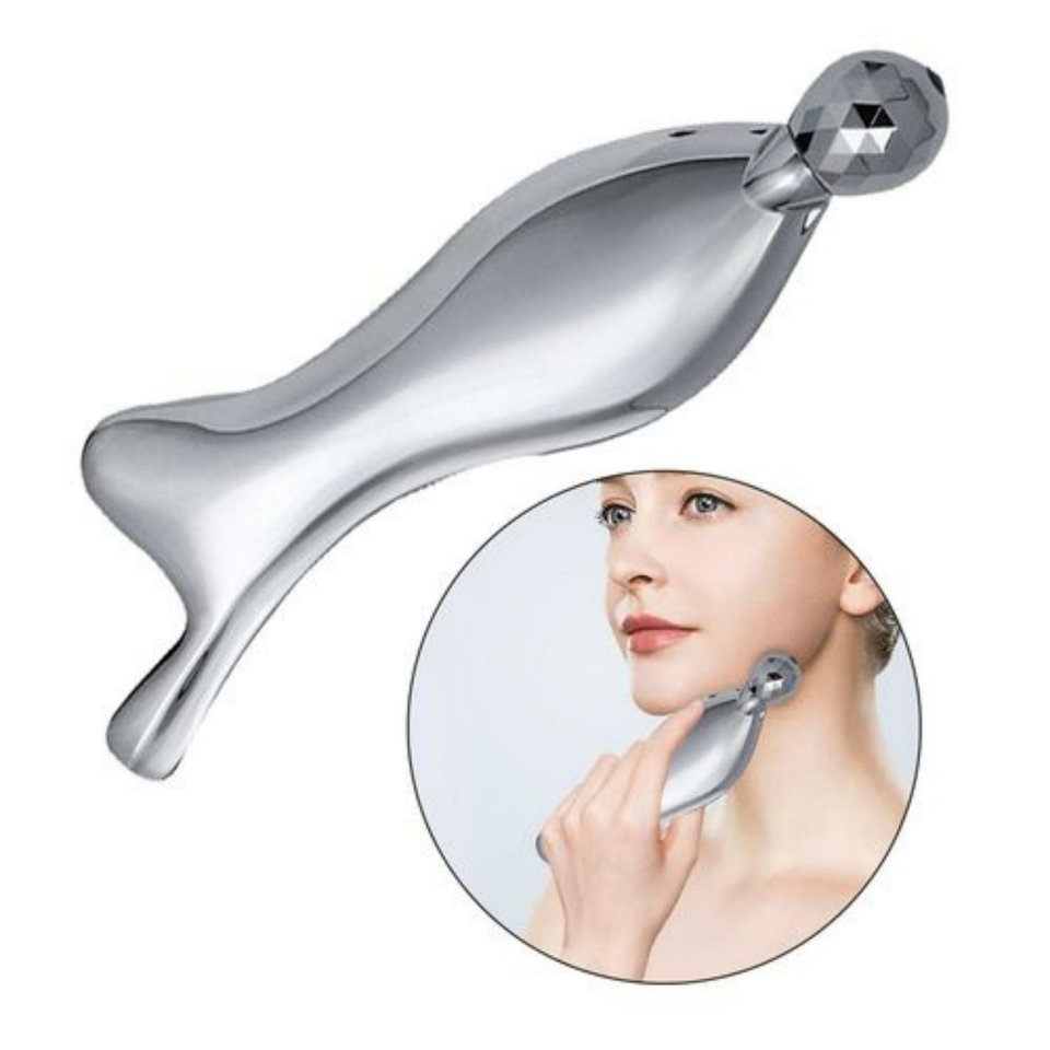 Metal Yüz Masaj Aleti Face Guasha 3D Roller Graston Aparatı