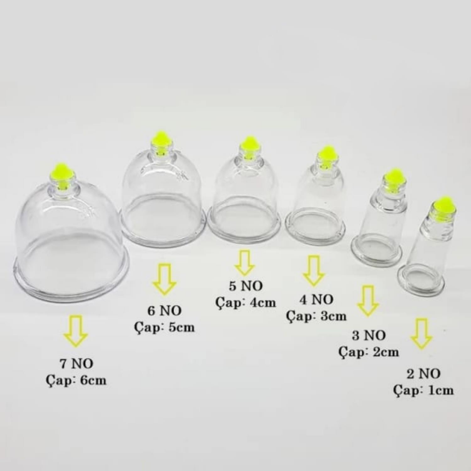 Hacamat & Masaj Kupası No:2 Silikon Tıpalı 100 adet