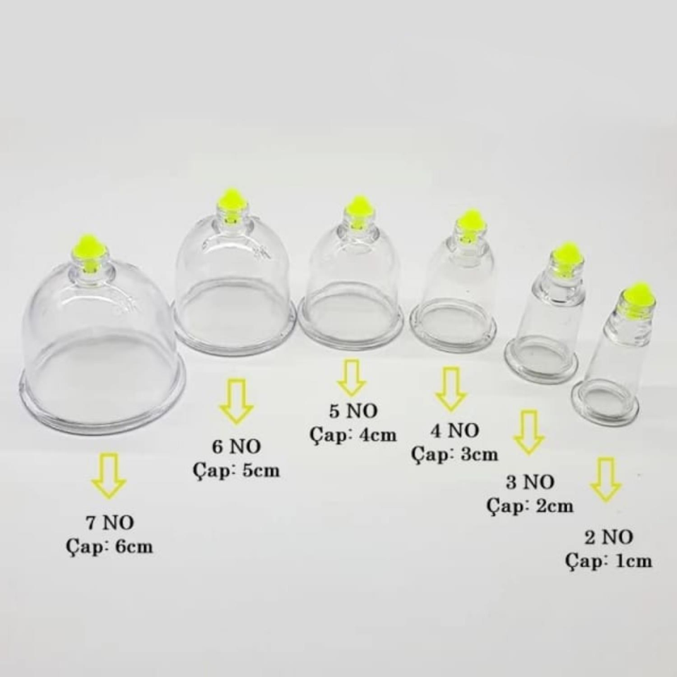 Hacamat & Masaj Kupası No:4 Silikon Tıpalı 100 adet