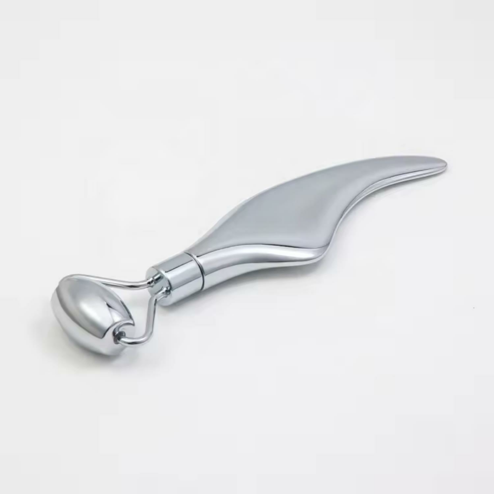 Metal Cilt Sıkılaştırıcı Face Gua Sha Rulosu Yüz Masaj Roller Model 3