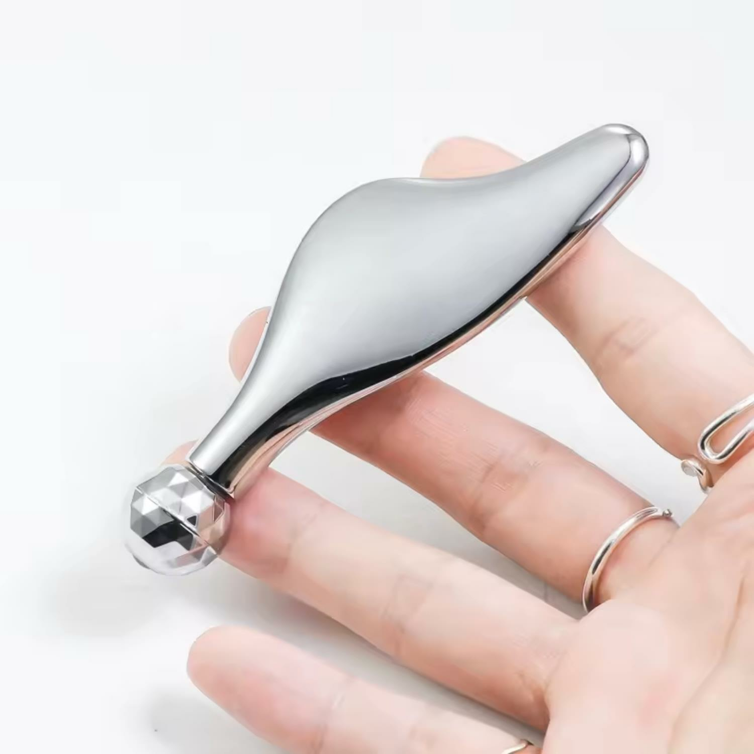 Metal Yüz Masaj Aleti Face Guasha 3D Roller Graston Aparatı Model 2