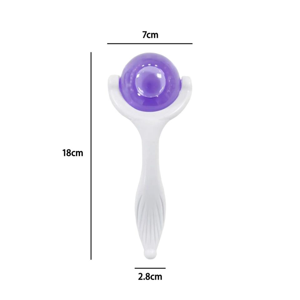 Face İce Roller Sıcak ve Soğuk Gua Sha Yüz Masaj Silindiri Mor Renk
