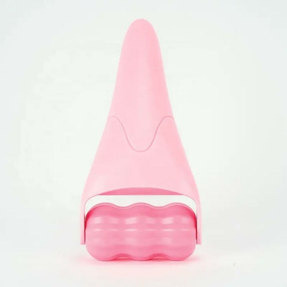 Ice Roller Gua Sha Tırtıklı Yüz Masaj Aparatı Pembe Renk