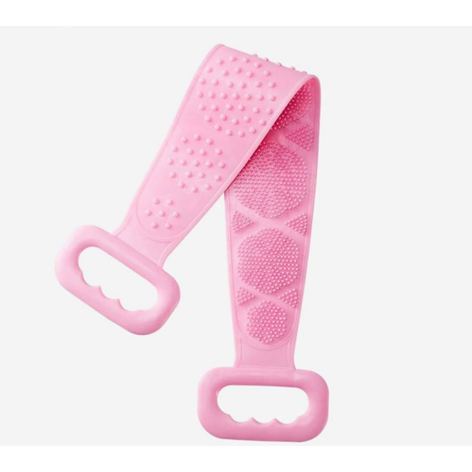 Silikon Çift Taraflı Banyo Kesesi Büyük Boy Pembe Renk