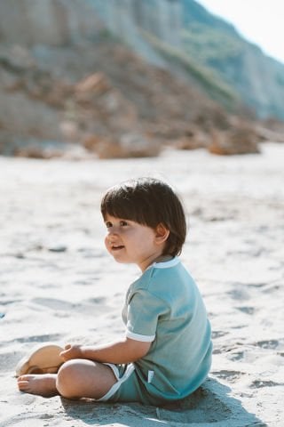 summer vibes | sage tişört & şort takım bebek ve çocuk 1-5 yaş
