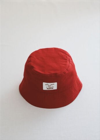 kırmızı bebek & çocuk bucket şapka