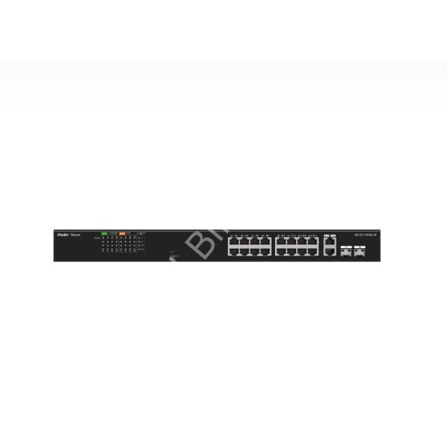 RUIJIE REYEE RG-ES118FGS-LP 16 PORT 10/100 16 PORT POE 2 X COMBO UPLINK 120W YONETILEMEZ RACK MOUNT SWITCH