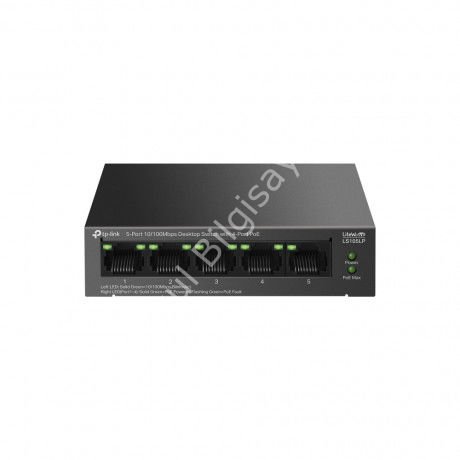 TP-LINK LS105LP 5 PORT 10/100 4 PORT POE YONETILEMEZ DESKTOP SWITCH METAL KASA