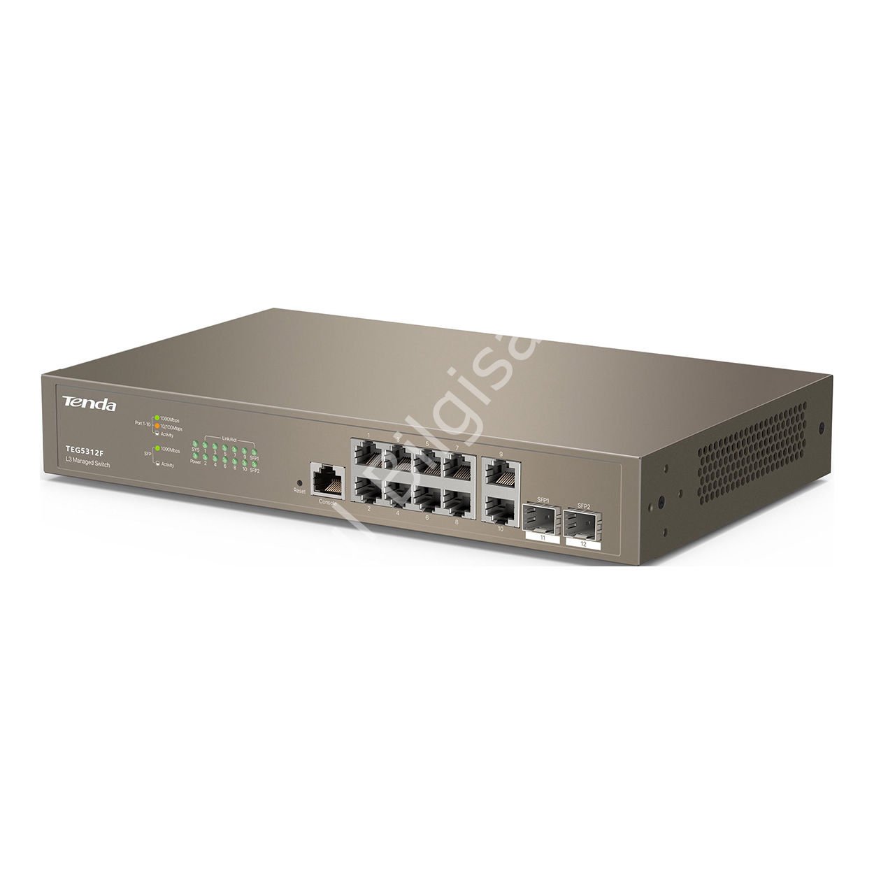 TENDA TEG5312F 10 PORT 10/100/1000 2 X SFP YONETILEBILIR RACK MOUNT SWITCH