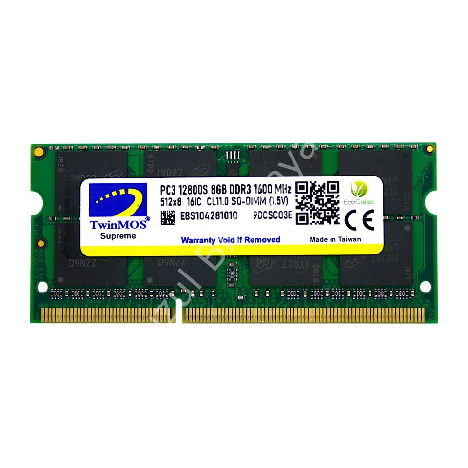 TWINMOS 8GB 1600MHz DDR3 1.5v MDD38GB1600N NOTEBOOK RAM