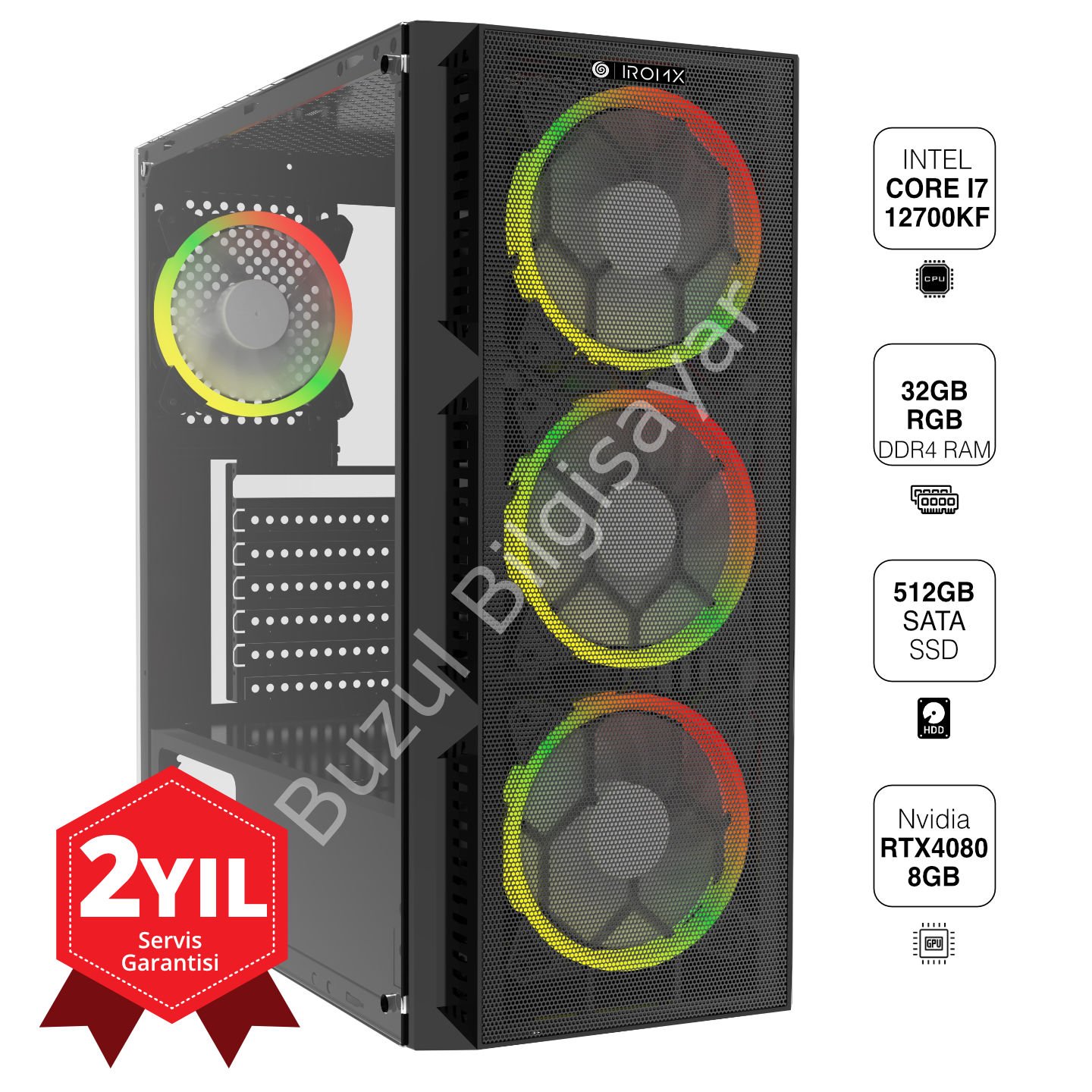 IROMX IRB65-701 I7-12700KF 32GB 1TB SSD 8GB RTX4060 KASA