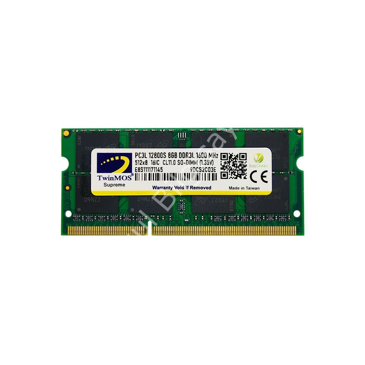 TWINMOS 8GB 1600MHz DDR3 1.35v MDD3L8GB1600N NOTEBOOK RAM
